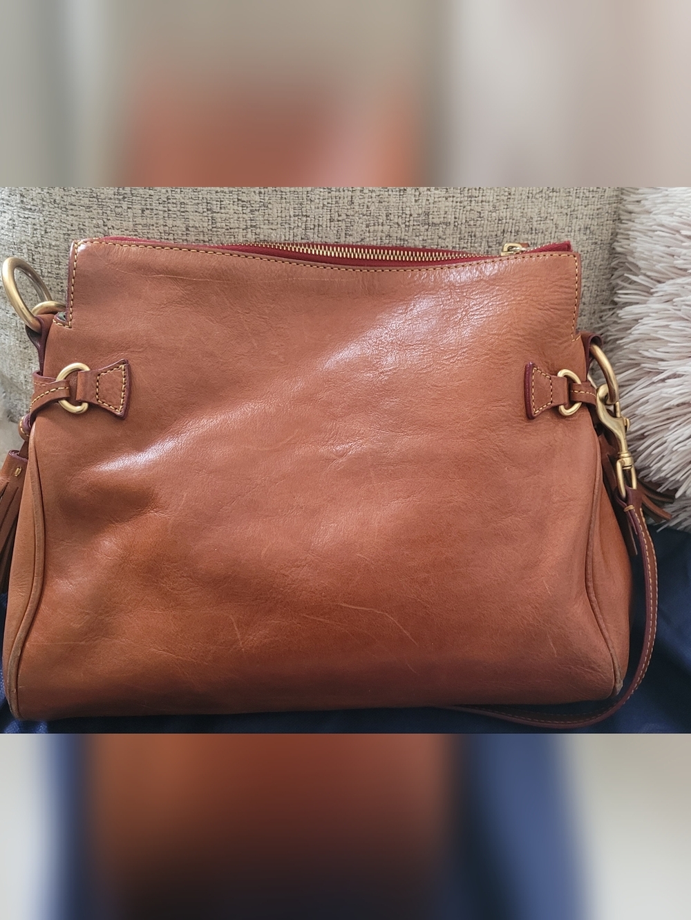 Dooney & Bourke Florentine Hobo Shoulder Bag Natural-GUC - Picture 3 of 16